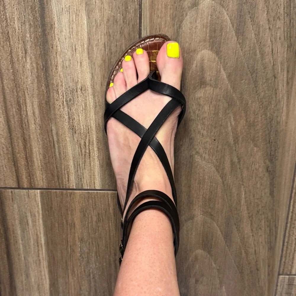 Sam Edelman Black Strappy Sandals size 7.5